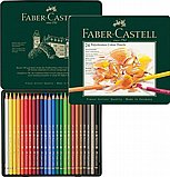 סט 24 עפרונות צבעוניים faber castell פוליכרומוס סט 24 עפרונות צבעוניים faber castell פוליכרומוס