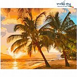 צביעה לפי מספרים - דקלים בשקיעה צביעה לפי מספרים - דקלים בשקיעה