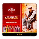 סט 24 עפרונות אקוורל KOH-I-NOOR קופסת מתכת סט 24 עפרונות אקוורל KOH-I-NOOR קופסת מתכת