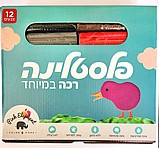 מארז 12 יחידות פלסטלינה במגוון צבעים- 250 גרם מארז 12 יחידות פלסטלינה במגוון צבעים- 250 גרם