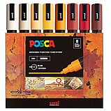 סט 8 טוש פוסקה posca PC-5M גווני אדמה סט 8 טוש פוסקה posca PC-5M גווני אדמה