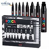סט 8 טוש פוסקה posca במגוון עוביים- צבע שחור סט 8 טוש פוסקה posca במגוון עוביים- צבע שחור