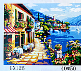 צביעה לפי מספרים -עיירה אירופאית על הים צביעה לפי מספרים -עיירה אירופאית על הים