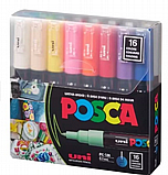 סט 16 גוונים טוש פוסקה uni POSCA- PC-1M סט 16 גוונים טוש פוסקה uni POSCA- PC-1M