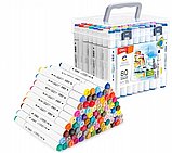 סט 60 טושים אלכוהוליים דו צדדי סקטצ מרקר - deli סט 60 טושים אלכוהוליים דו צדדי סקטצ מרקר - deli