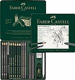 סט 19 יח רישום איכותי עפרונות גרפיט - faber castell סט 19 יח רישום איכותי עפרונות גרפיט - faber castell