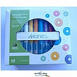 סט 48 טושים אקרילים ראש מכחול -Maries סט 48 טושים אקרילים ראש מכחול -Maries