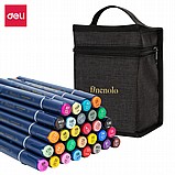 סט טושים אלכוהולים מכחול - 30 גוונים deli סט טושים אלכוהולים מכחול - 30 גוונים deli